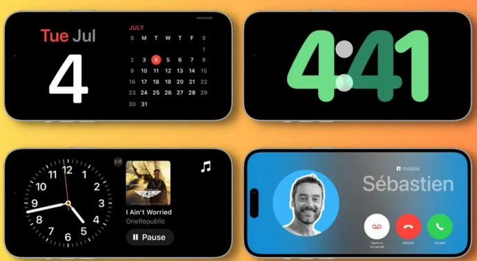 来安苹果手机维修分享iOS17横屏充电待机显示有什么好处 