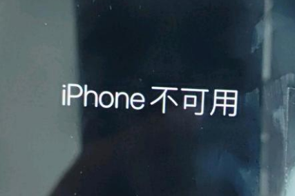 来安苹果服务网点分享锁屏界面显示“iPhone 不可用”如何解决 